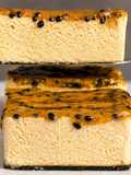 Semifreddo de chocolate blanco y maracuyá