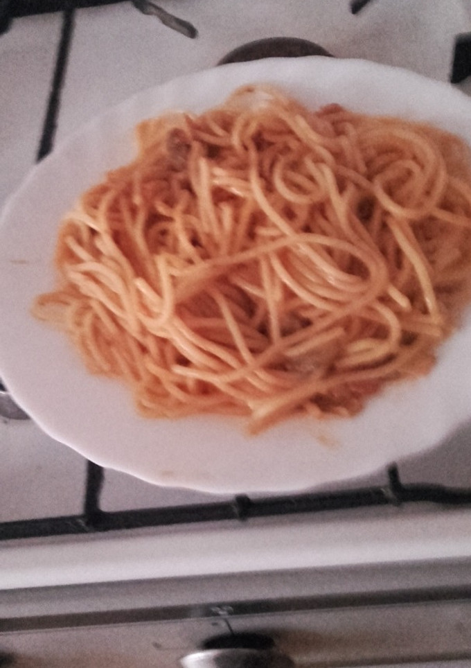 Una foto de Espaguetis a mi manera