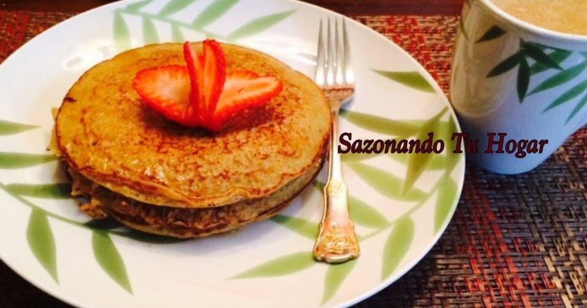 Hot cakes de plátano y avena (sin harina)? Receta de Mary S  Cuellar?Sazonando Tu Hogar!!! - Cookpad