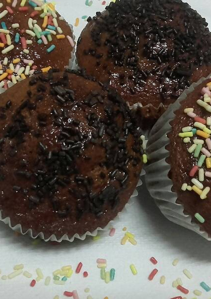 Una foto de Cupcakes o magdalenas sin harina en 5 minutos