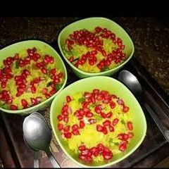A picture of Pomegranate poha.
