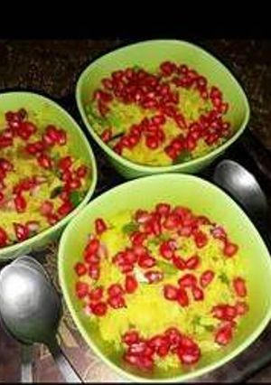 A picture of Pomegranate poha.