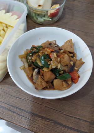 Foto resep Tumis Bakso Jamur Pedas
