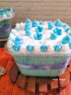 Foto resep 520. Blue Pea Coconut Dessert Box Glutenfree dengan Cream Premium