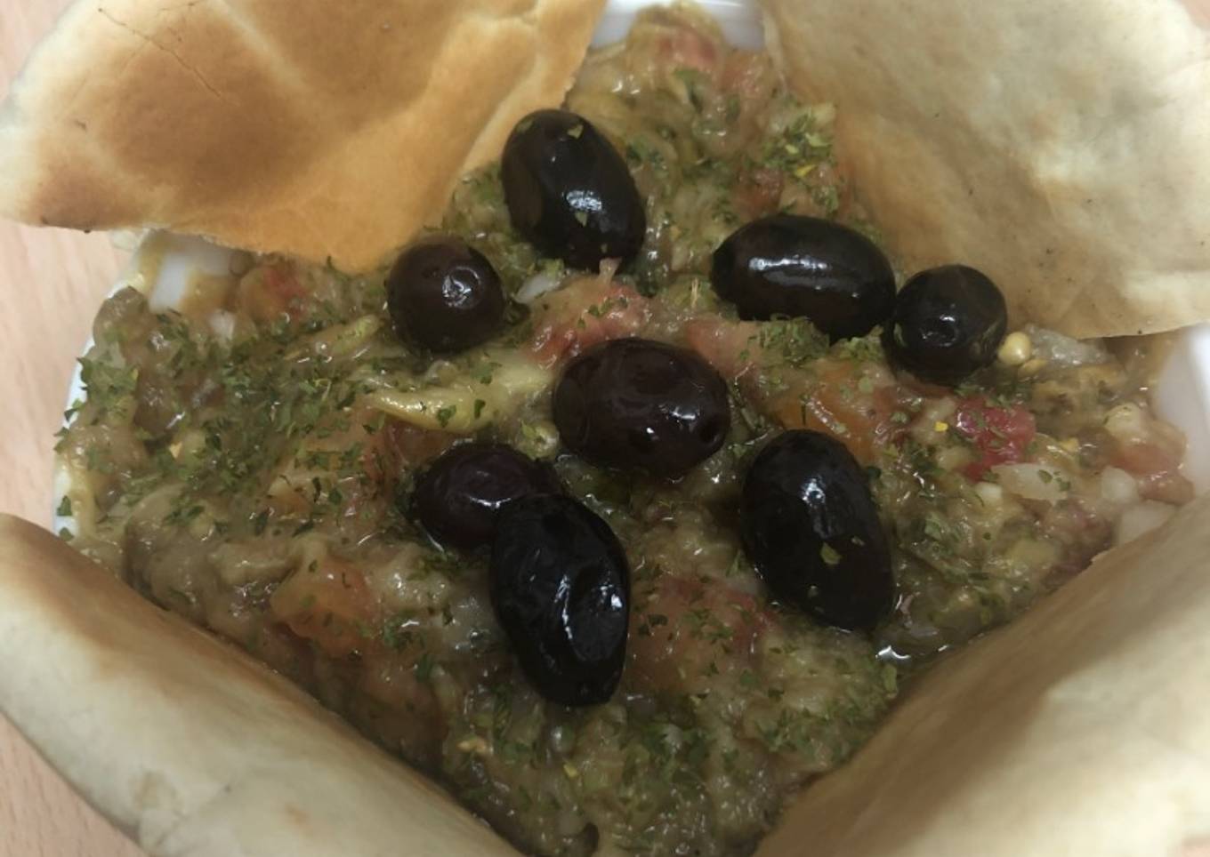 302. Melitzanosalata 🇬🇷 o ensalada griega de berenjenas asadas (picoteo)
