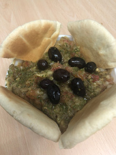 Una foto de 302. Melitzanosalata 🇬🇷 o ensalada griega de berenjenas asadas (picoteo)