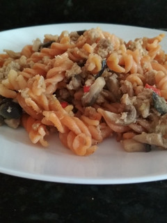 Una foto de Espirales de lentejas con soja y verduras (vegano)