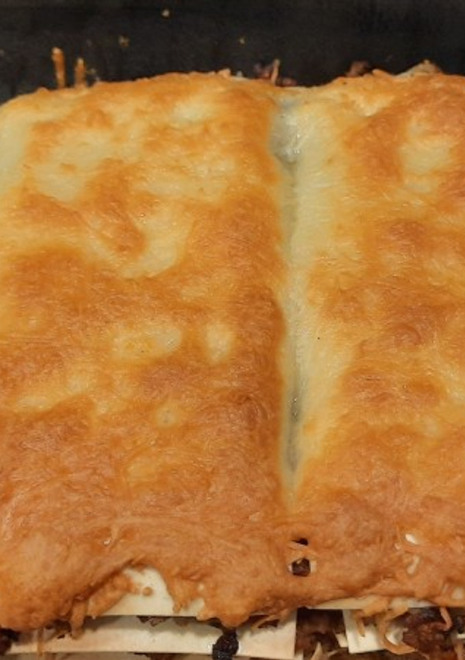 Una foto de Lasaña de carne y verduras (sin bechamel)