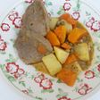 Bife de peceto con verduras