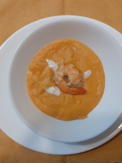 Una foto de Bisqué de langostinos