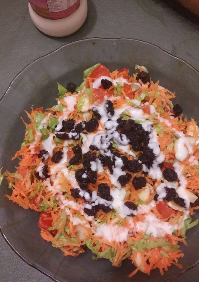 Una foto de Salad veguie cenar súper rápida