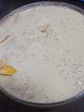 Arroz con leche al microondas con azúcar morena