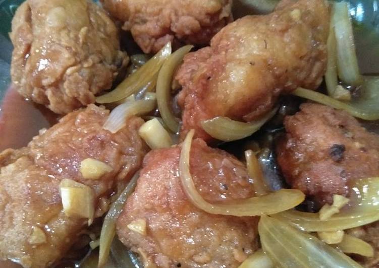 Resep Ayam goreng tepung saus tiram Anti Gagal