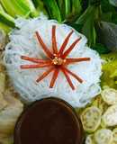 Bún thịt luộc chấm mắm tôm chà