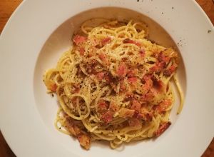 Una foto de Pasta Carbonara