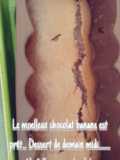 Une photo de Gâteau à la banane et au chocolat