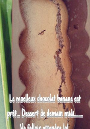 Une photo de Gâteau à la banane et au chocolat
