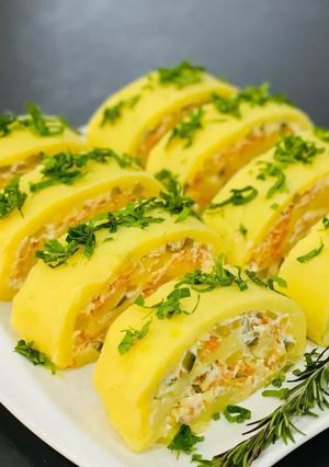 عکسی از دستور رولت سیب زمینی