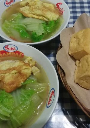 Foto resep Sawi putih kuah telur
