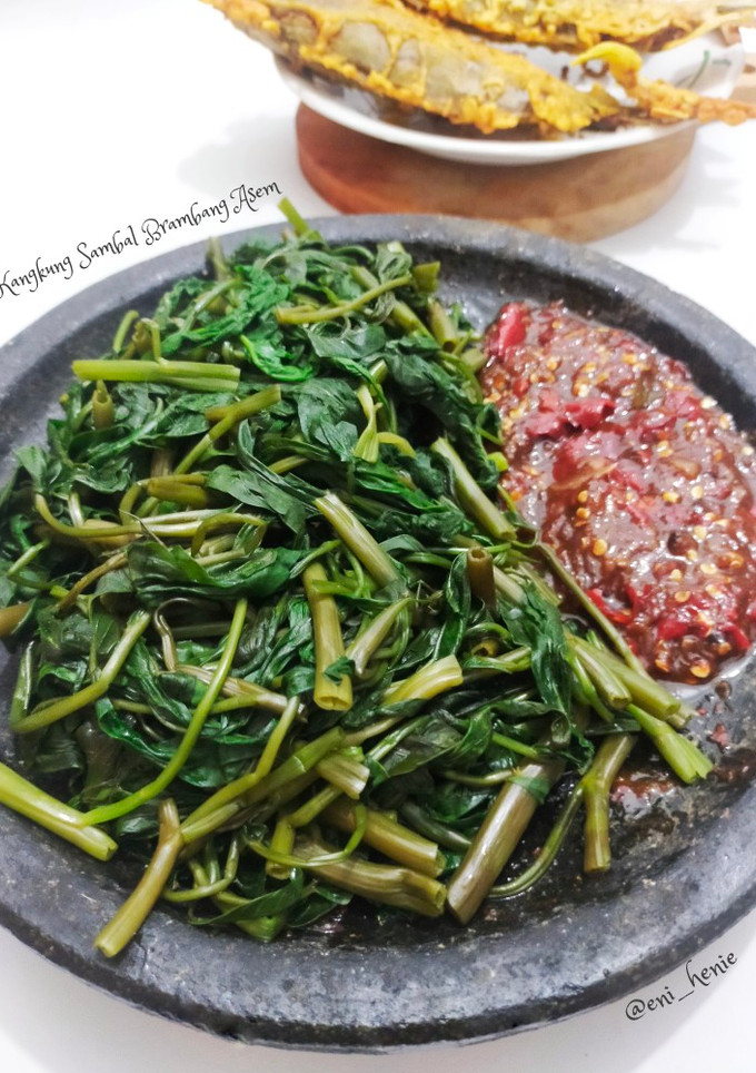 Foto resep Sambal Brambang Asem Kangkung ala Heni