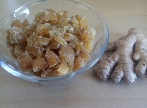 Una foto de Jengibre confitado (cristalizado)