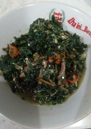 Foto resep Tumis daun pepaya jepang dan teri