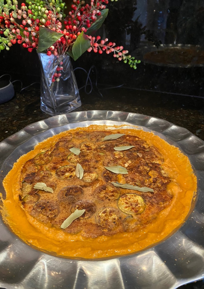Una foto de Base de calabacín con salsa pomodoro