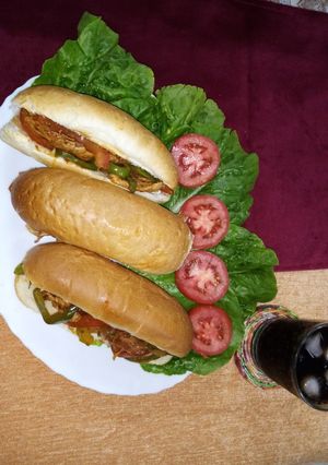 A picture of Fajita sandwich.