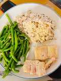 Mix di riso con merluzzo e fagiolini