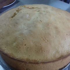 A picture of White sponge cake...