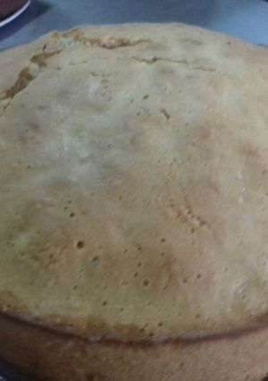 A picture of White sponge cake...