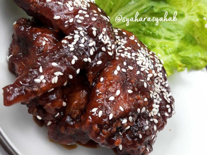 Cara Buat Spicy Chicken Wings Honey ala Korea by Syahab Irit Anti Gagal