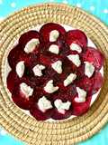 Carpaccio de remolacha ricotta y chía, entrante de fiesta!