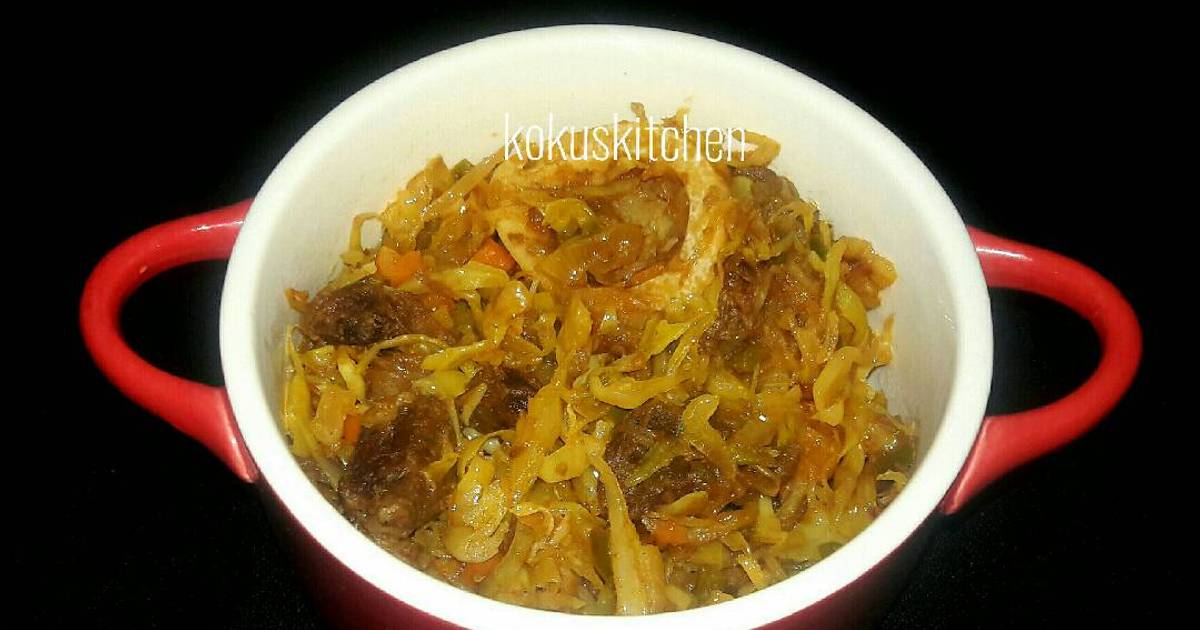 Leftover beef stew cabbage Recipe by koku Cookpad