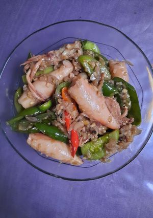 Foto resep Cumi Asin Cabe Hijau