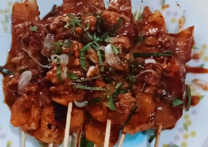 Resep sate tahu sambal kacang