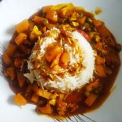 A picture of Spicy Mango Curry With Rice.