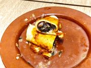 Una foto de pasta crepas