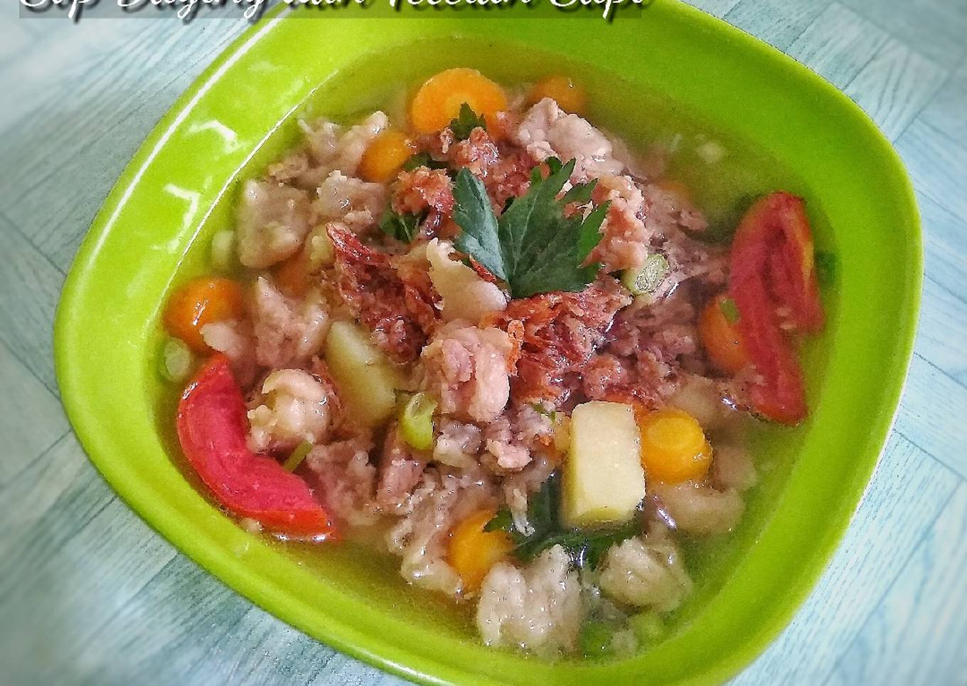 Sop Daging dan Tetelan Sapi