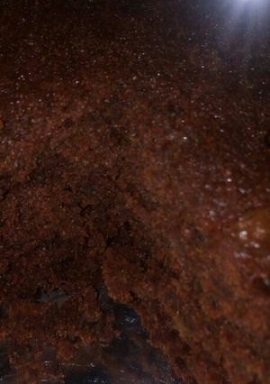 A picture of Eggless chocolate cake.