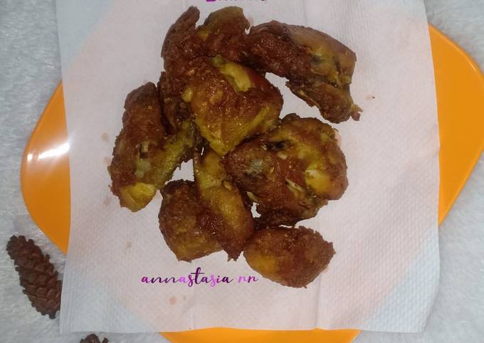 Ayam popcorn bawang goreng