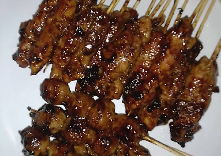 Resep Sate ayam bumbu suka suka Anti Gagal