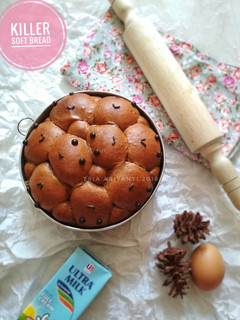 Foto resep Roti Sobek Coklat Killer Soft Bread 1x proofing