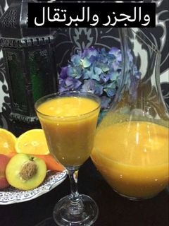 صورة لوصفة عصير جزر مع خوخ