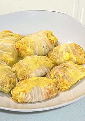 Foto resep Sawi Gulung isi Babi