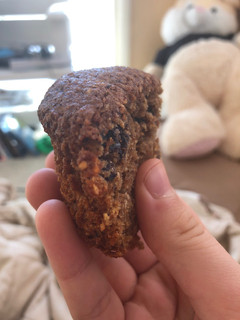 A picture of Wild blueberry flax muffins.