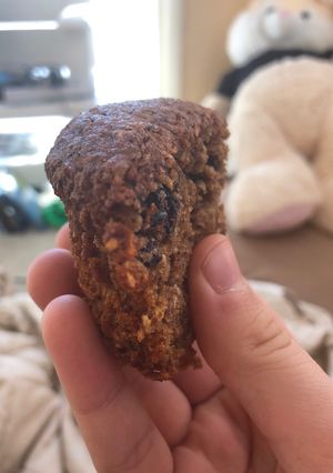 A picture of Wild blueberry flax muffins.