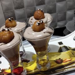 A picture of Gulab Jamun chocolate mousse.