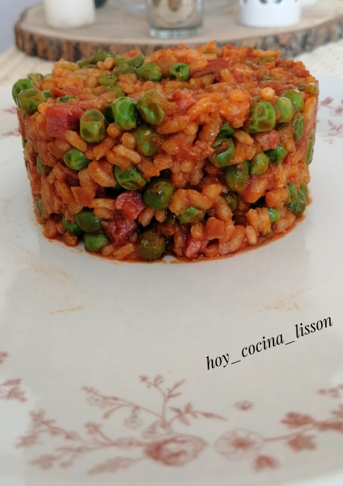 Una foto de Guisantes con arroz