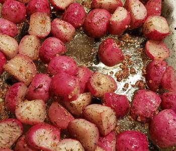 Easy Make Recipe Roasted garlic radishes Delicious
